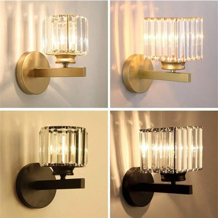 1PCS Crystal Wall Sconces, Wall Light Fixtures Indoor Bathroom Light Fixtures, Bedroom Living Room Kitchen Modern Sconce Lightin