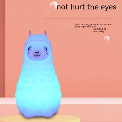 Amazon Creative Cartoon Alpaca Night Light USB Charging Bedside Smart Small Night Lamp Reading Light Gift Sleep