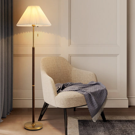 Vintage Pleated Floor Lamp