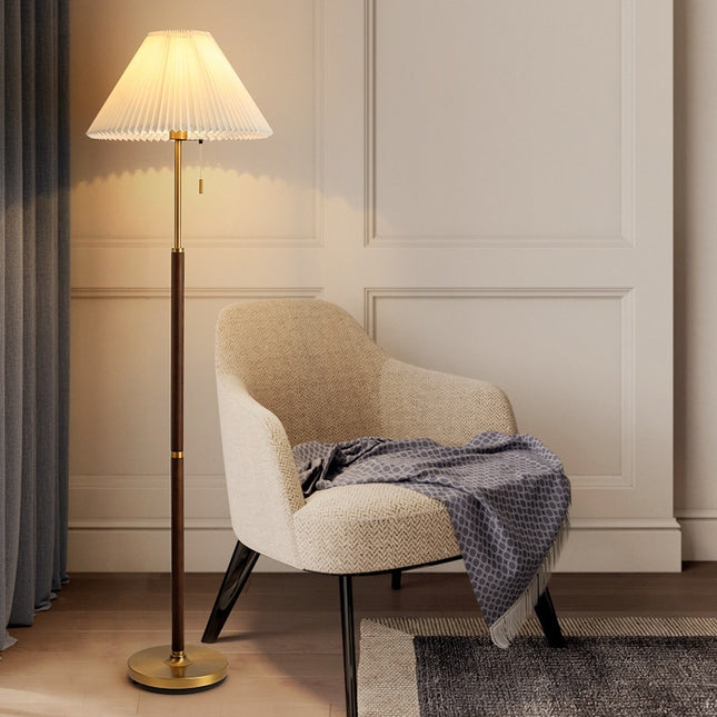 Vintage Pleated Floor Lamp