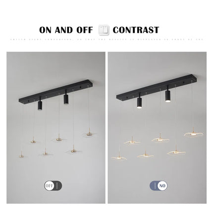 Ploch 8 - Light Black LED Kitchen Island Pendant