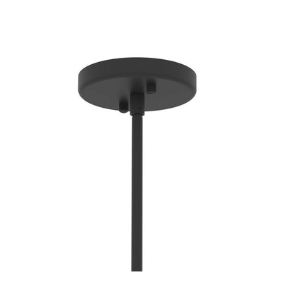 Ryker 1-Light Matte Black Barn Integrated LED Pendant Light with Night Light