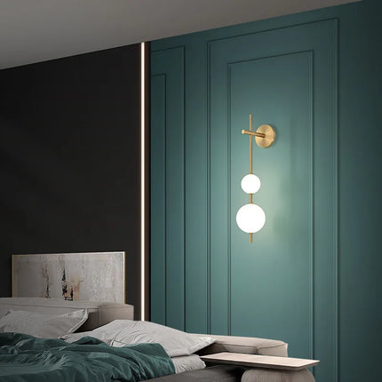Vertical Globle Wall Lamp Sconce Light for Living Room Bedroom