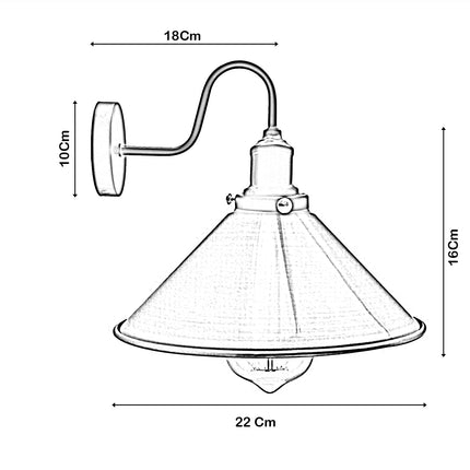 LEDSone Industrial Vintage Black Swan Neck Wall Light Indoor Sconce