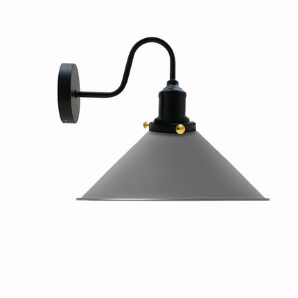 LEDSone Industrial Vintage Grey Swan Neck Wall Light Indoor Sconce