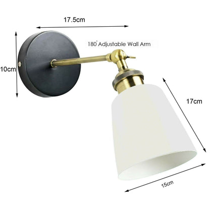 Industrial Vintage Modern  Single White Wall Sconce Lamp~3733