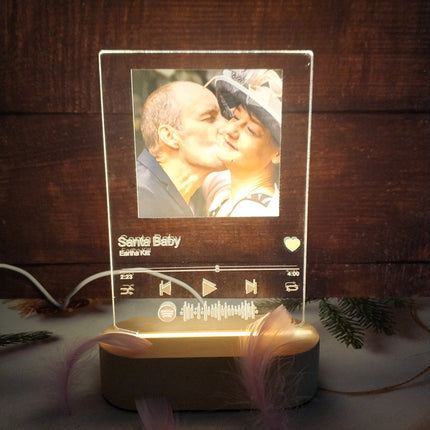 Custom Spotify Note Night Light 3D Dimmable USB Power Customized Colrful Photo Home Decor Festival Gift