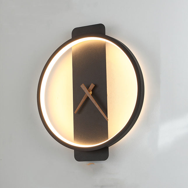 Modern Clock Wall Sconce