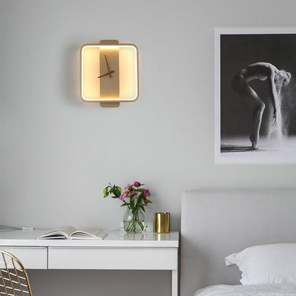 Modern Clock Wall Sconce