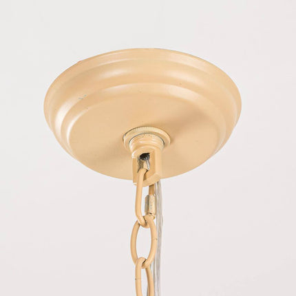 9.84 In. 1-Light Beige Cylindrical Mini Hanging Pendant Light with Woven Rope Shade