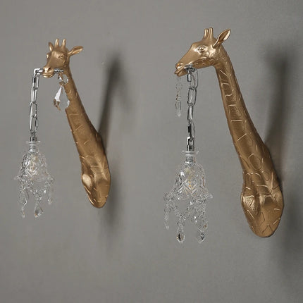Giraffe Wall Lamp G9 Bulb Resin animal lamp crystal sconces wall light For Bedside Lighting Living Room hallway wall lights