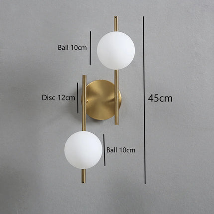 Interior LED Wall Lamps Modern for Living Room Bedroom Glass Ball Wall Lights Corridor Aisle Wall Sconce Decor Lighting fixtures