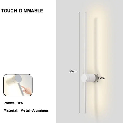 360° Rotatable Touch Dimmable LED Wall Lamps for Corridor Stairs Brightness Adjustable Touch Switch LED Wall Lights Wall Sconce