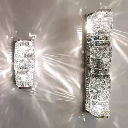 Modern Luxury Wall Lamp Crystal LED Wall Light Bright Wall Sconce for Living Room Background Aisle Bedside Hotel Deco Lighting