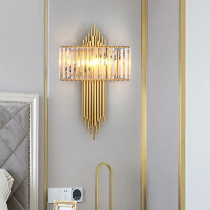 Crystal LED Wall Lamp Nordic Modern Gold Light Luxury Wall Light Indoor Lighting Room Decor Sconces For Living Room Bedroom
