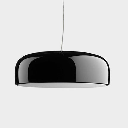 Modern Bowl Pendant Light Fixture for Dinner Room Bedroom Living Room W19 XH6.3 Black