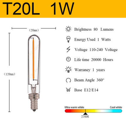T20 Long Bulb Edison Bulb