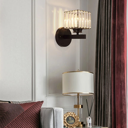 Nordic Simple LED Wall Lamp Modern Luxury Crystal Sconce Living Room Bedside Restaurant Interior Decoration Creative Wall Light