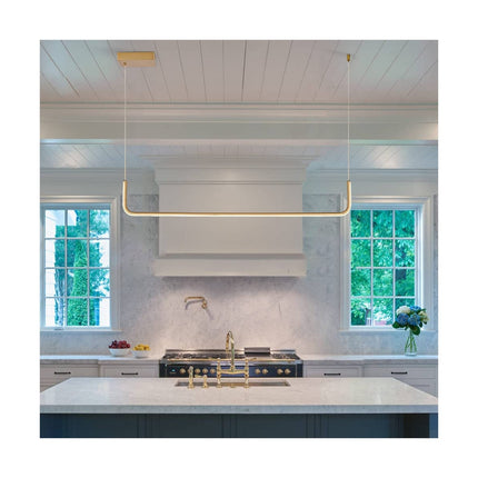 Sedelan Modern Island Lights, LED Linear Pendant Light Fixtures, Dimmable Pen...