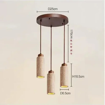 Japanese Wabi Sabi Yellow Marble Chandelier Creative Restaurant Dining Room Bar Bedroom Pendant Lamp Homestay Art Decor Lighting
