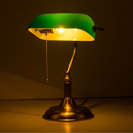 Office Green Glass Homestay Table Lamp