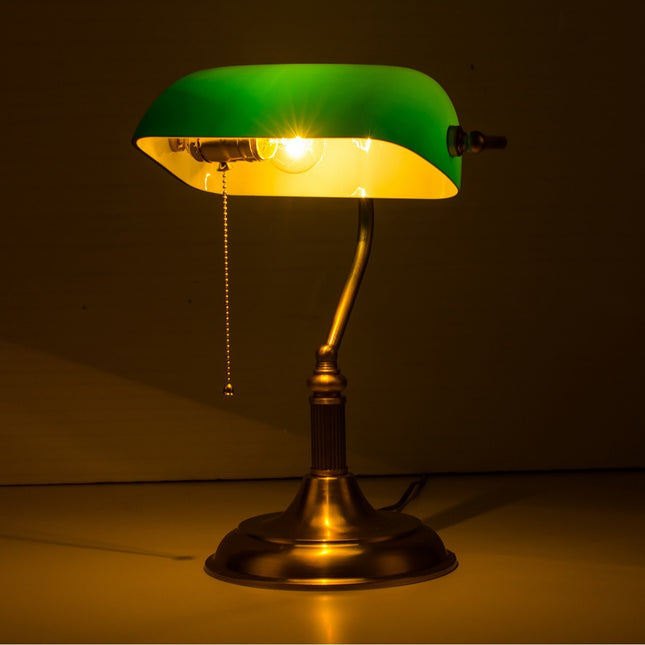 Office Green Glass Homestay Table Lamp