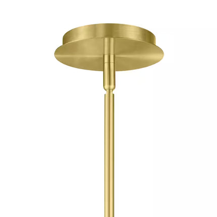 Palla 4-Light Gold Globe Linear Pendant Light with Frosted Glass Shade