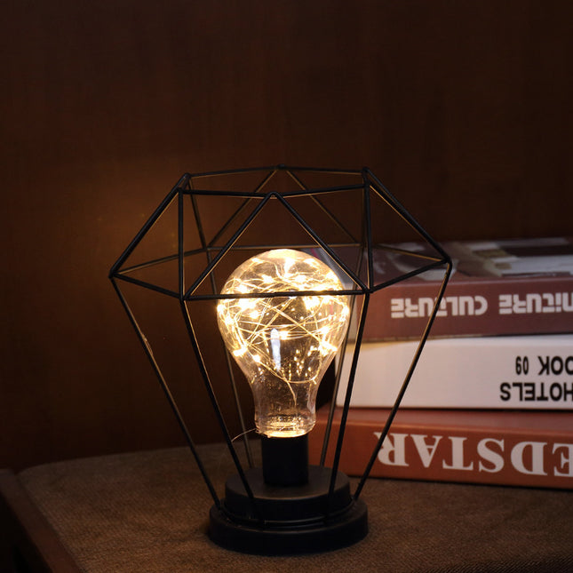 Wrought Iron Diamond Lantern Led Lantern Net Celebrity Gift Decoration Light