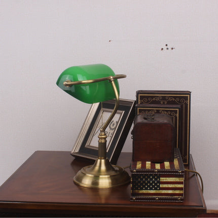 Office Green Glass Homestay Table Lamp