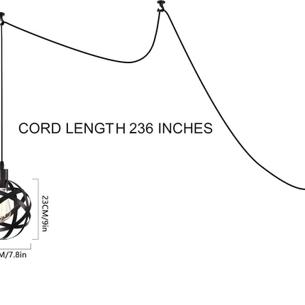 Plug in Pendant Light Fixtures Small Orb Chandelier 1 Light Black Chandeliers for Dining Room