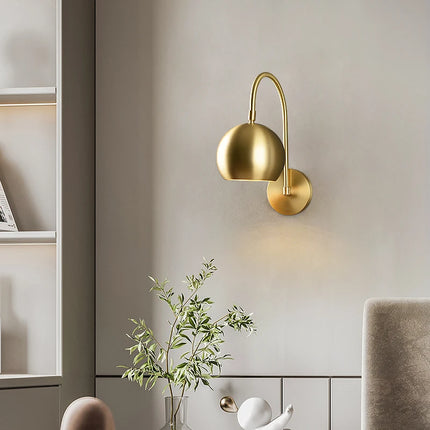 Modern brass lighting wall lamps, bedroom bedside lamp, bookcase lamp, staircase decorative lamps, living room lighting lamp
