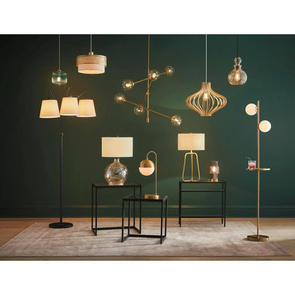 Sanaa 60-Watt 1-Light Kula Wood Tropical Pendant Light with Wood Shade and No Bulbs Included