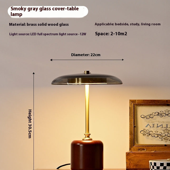 Study Bedroom Bedside Lamp Brass Glass Lamp