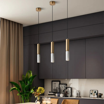 Marble LED Pendant Light Modern Nordic Light Luxury Pendant Lamp Indoor Lighting Home Decor for Living Room Bedroom Hotel