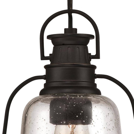 Brynn 1-Light Oil Rubbed Bronze with Highlights Outdoor Hanging Pendant