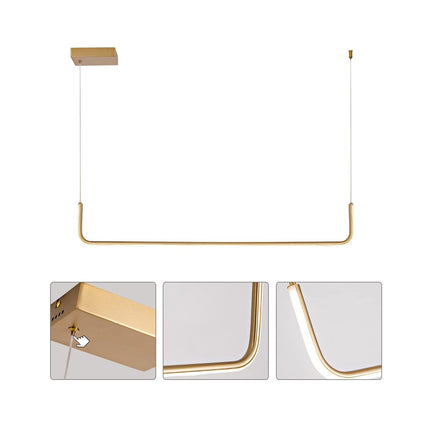 Sedelan Modern Island Lights, LED Linear Pendant Light Fixtures, Dimmable Pen...