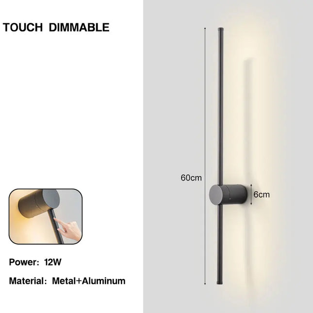 360° Rotatable Touch Dimmable LED Wall Lamps for Corridor Stairs Brightness Adjustable Touch Switch LED Wall Lights Wall Sconce