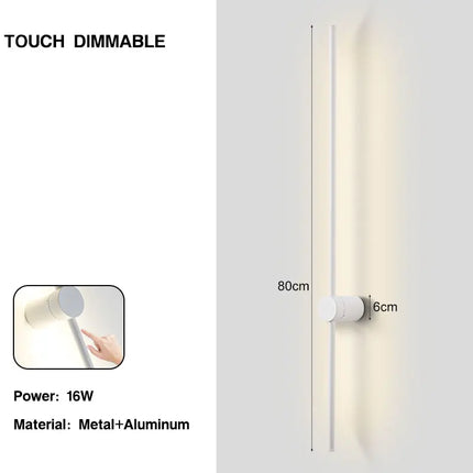 360° Rotatable Touch Dimmable LED Wall Lamps for Corridor Stairs Brightness Adjustable Touch Switch LED Wall Lights Wall Sconce