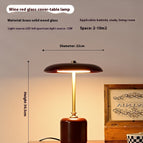 Full Spectrum Light Source 12W / Wine Red Table Lamp / EU