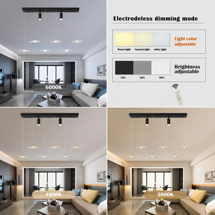 Ploch 8 - Light Black LED Kitchen Island Pendant