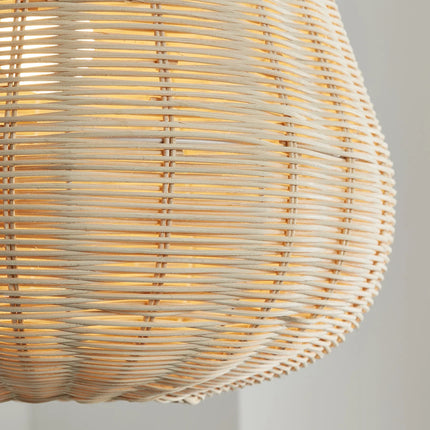 16.5" Architectural Natural Woven Pendant Light, Adjustable Cord