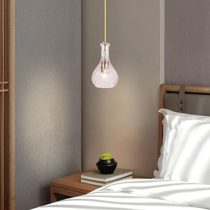 Glass Modern Pendant Light Hanging Adjustable Gold Pendant Lighting for Kitchen Island with Unique Glass Shade Pendant Light Fixtures Indoor Pendant Lamp