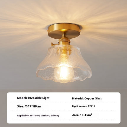 Brass Glass Ceiling Lamp