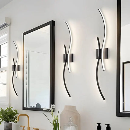 Modern Bedroom LED Wall Lamps for Corridor Aisle AC85-265V Aluminum LED Wall Lights Wall Sconce for TV Background Interior Lamp