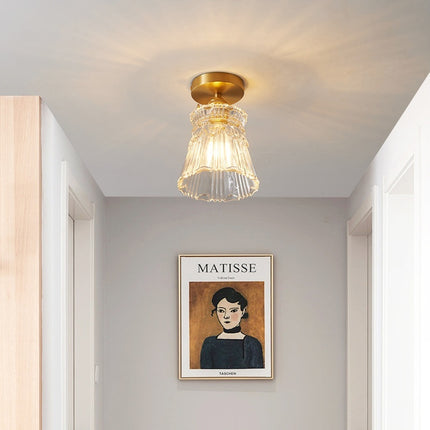 Brass Glass Ceiling Lamp