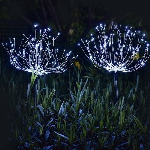 2 PCS Solar Firework Lights 150 LED Multicolor Solar Decorative Lights