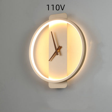 Modern Clock Wall Sconce