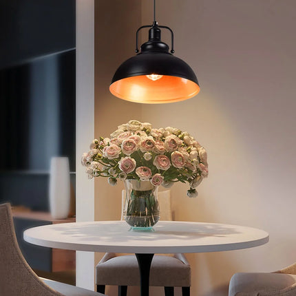 1-Light Dimmable LED Black Irregular Indoor Pendant Lights