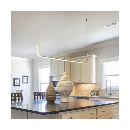 Sedelan Modern Island Lights, LED Linear Pendant Light Fixtures, Dimmable Pen...