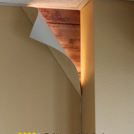 18"H Big Reveal LED Corner Light White Curved Metal